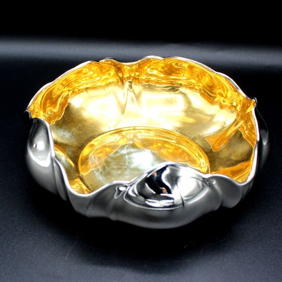 Antique Sterling Silver Candy Dish | Art Deco Style Hand Painted Trinket Bowl - Picture 7 of 7
